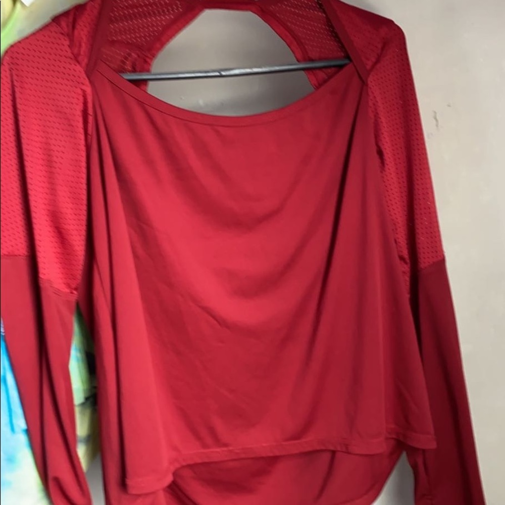 girls long sleeve shirt , size- large, brand- Amazon, color- red,